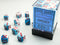 Chessex: 12 mm D6 Dice Block (36 count) - Gemini Astral Blue-White/Red