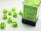 Chessex: 12 mm D6 Dice Block (36 count) - Vortex Bright Green/Black