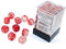Chessex: 12mm D6 Dice Block (36 dice) - Nebula Red/Silver