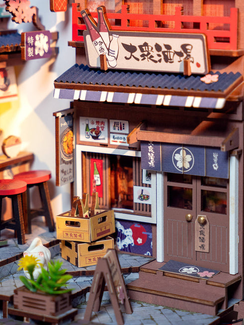 DIY Book Nook Kit: Sakura Wine Alley