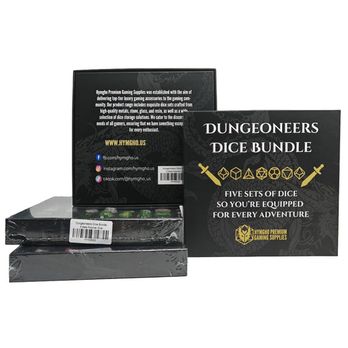 Hymgho Dice - Dungeoneer's Dice Bundle - 5 full sets of Polymer Dice