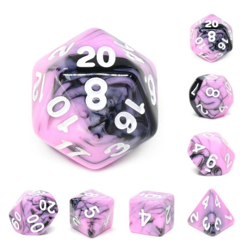 Foam Brain Games: 7 Piece RPG Dice Set - Blueberry Smoothie