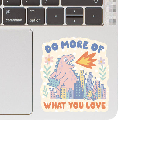 J&M: Funny Motivational Monster Fire High Quality Vinyl Sticker