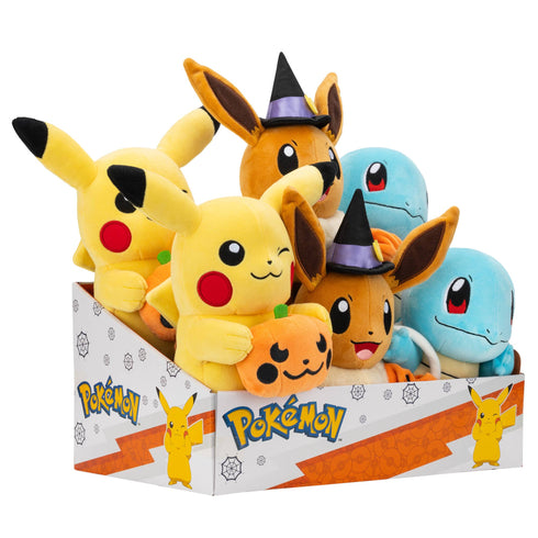 Pokemon 8 Inch Halloween Plush Assortment in Display