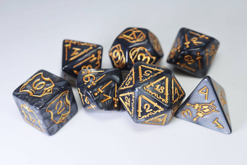Foam Brain Games: 25mm 7 Piece RPG Dice Set - Queen's Armory "Cursed"