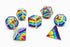 Dice For All: 7 Piece Metal RPG Dice Set - Rainbow Pride Flag