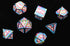 Dice For All: 7 Piece Metal RPG Dice Set - Transgender Pride Flag