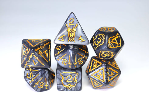 Foam Brain Games: 25mm 7 Piece RPG Dice Set - Queen's Armory "Cursed"