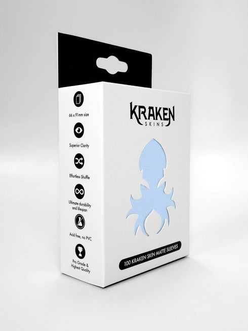 Kraken Skins: 100 count Matte Sleeves - Powder Blue