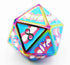 Dice For All: 7 Piece Metal RPG Dice Set - Transgender Pride Flag