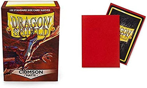 Dragon Shield: 100 Standard Size Matte Sleeves - Crimson