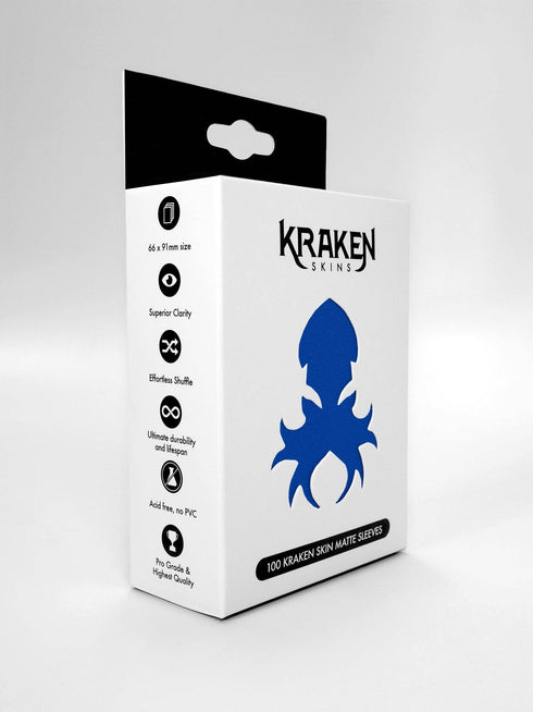 Kraken Skins: 100 count Matte Sleeves - Ultramarine Blue