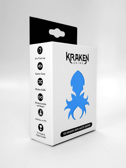 Kraken Skins: 100 count Matte Sleeves - Azure
