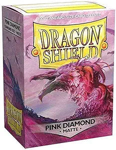 Dragon Shield: 100 Standard Size Matte Sleeves - Pink Diamond