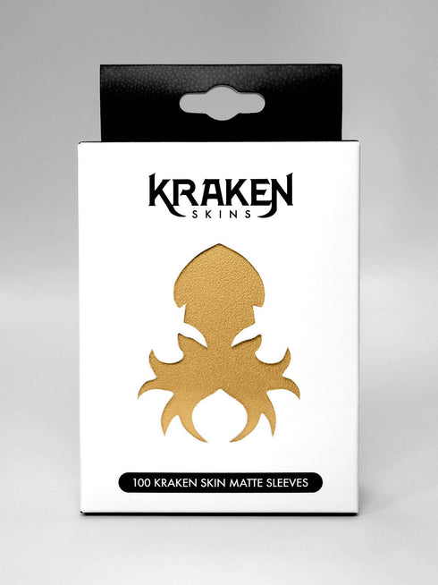 Kraken Skins: 100 count Matte Sleeves - Antique Gold