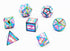 Dice For All: 7 Piece Metal RPG Dice Set - Transgender Pride Flag