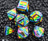 Dice For All: 7 Piece Metal RPG Dice Set - Rainbow Pride Flag