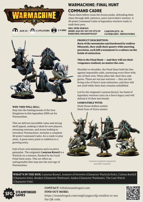 Warmachine: Dusk Final Hunt Command Cadre
