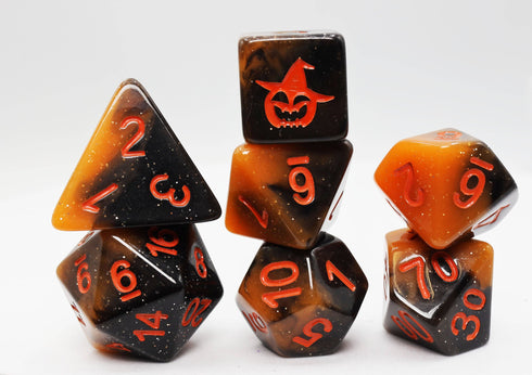 Halloween Pumpkin RPG Dice Set