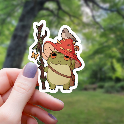 Mimic Co: Frog Druid RPG Class Inspired Sticker - 3"