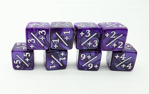 Foam Brain Games: 8 Piece +1/+1 Counter Dice - Pearl Purple