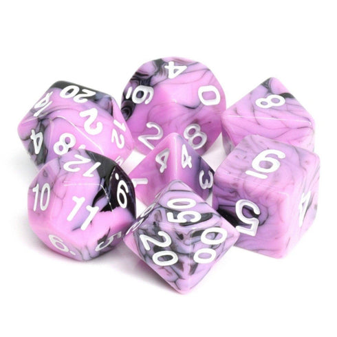 Foam Brain Games: 7 Piece RPG Dice Set - Blueberry Smoothie