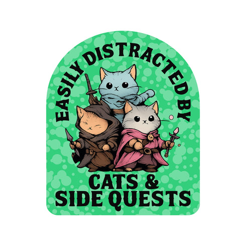 J&M: Kitty Cat Role Play Game Magic High Quality Vinyl Sticker