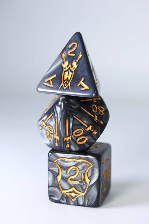 Foam Brain Games: 25mm 7 Piece RPG Dice Set - Queen's Armory "Cursed"