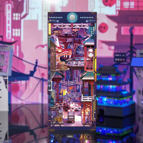 DIY Book Nook Kit: Cyber City w/ Dust Cover