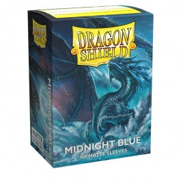 Dragon Shield: 100 Standard Size Matte Sleeves - Midnight Blue