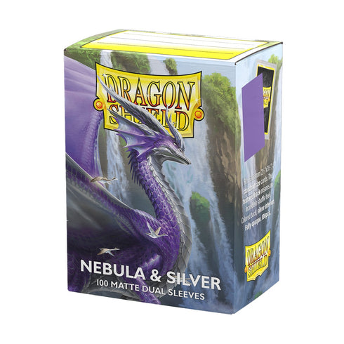 Dragon Shield: 100 Standard Size Dual Matte Sleeves - Nebula & Silver