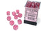 Chessex: 12mm D6 Dice Block (36 dice) - Borealis Pink/silver