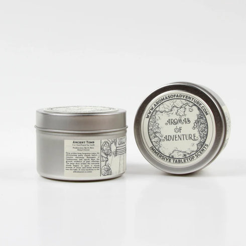 Aromas of Adventure: 8 oz Hand Poured Soy Candle - "Ancient Tomb"