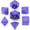 Barbarian Solid Metal Polyhedral Dice Set-Shiny Purple w/Gold