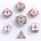 Barbarian Solid Metal Polyhedral Dice Set - Brushed Red