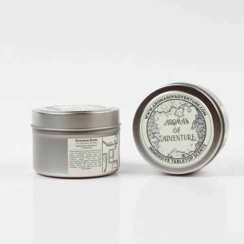 Aromas of Adventure: 8 oz Hand Poured Soy Candle - "Dungeon Ruins"