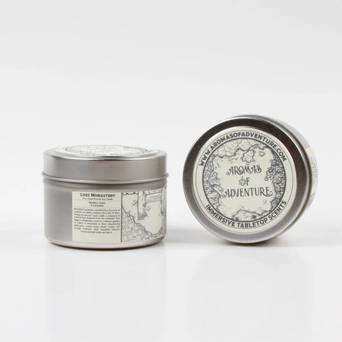 Aromas of Adventure: 8 oz Hand Poured Soy Candle - "Lost Monastery"