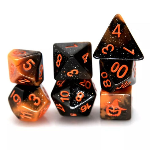 Halloween Pumpkin RPG Dice Set