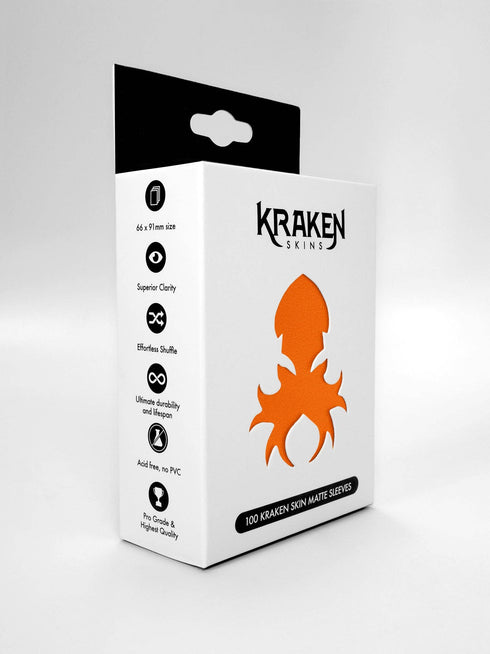 Kraken Skins: 100 count Matte Sleeves - Blood Orange