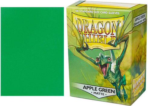 Dragon Shield: 100 Standard Size Matte Sleeves - Apple Green