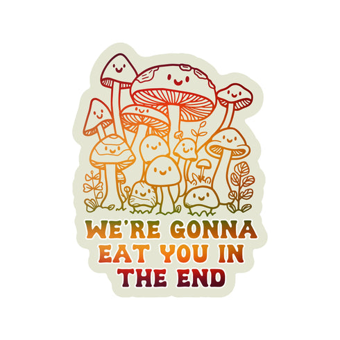 J&M: Mushroom Fungi Forage Funny High Quality Vinyl Sticker