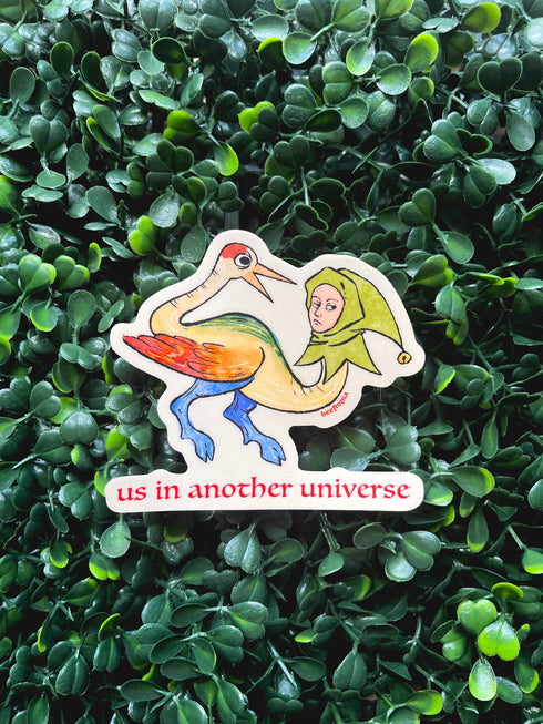 Beeftopia: Us in Another Universe Funny Medieval Vinyl Sticker