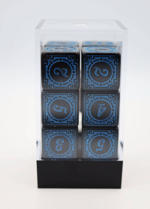 Foam Brain Games: 12 piece D6 Dice Set - Magic Burst Blue