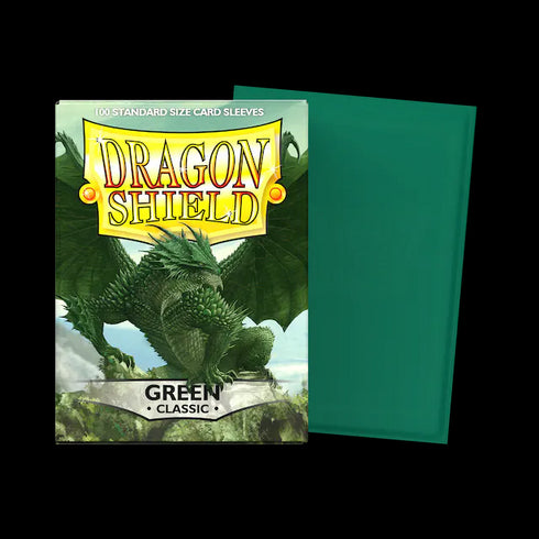 Dragon Shield: 100 Standard Size Classic Sleeves - Green