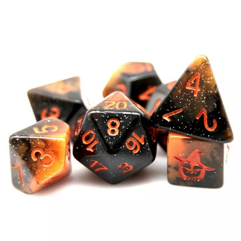 Halloween Pumpkin RPG Dice Set