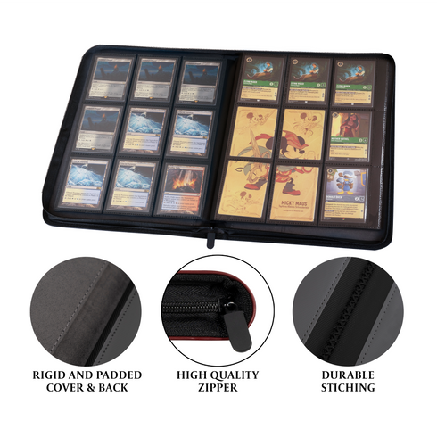 TCG Faux-Leather Trading Card Binder - Red