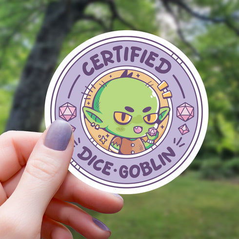 MGCo: Certified Dice Goblin Sticker - 3"