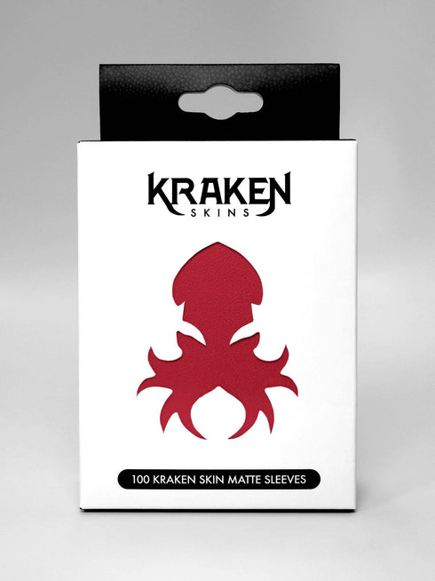Kraken Skins: 100 count Matte Sleeves - Crimson Red