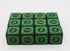 12 piece D6s - Magic Burst Green