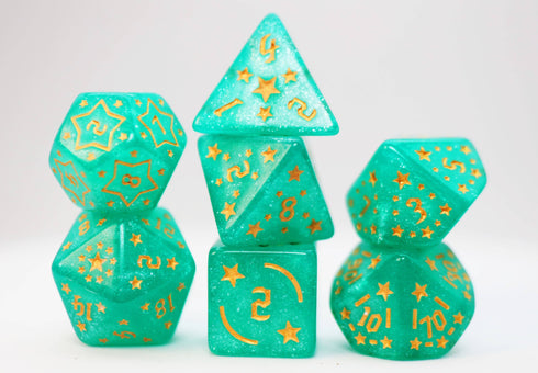 Shooting Stars: Magnesium RPG Dice Set